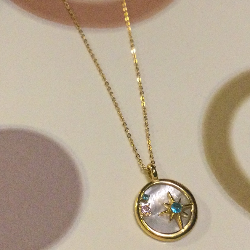 New Celestial Mop Pendant Necklace